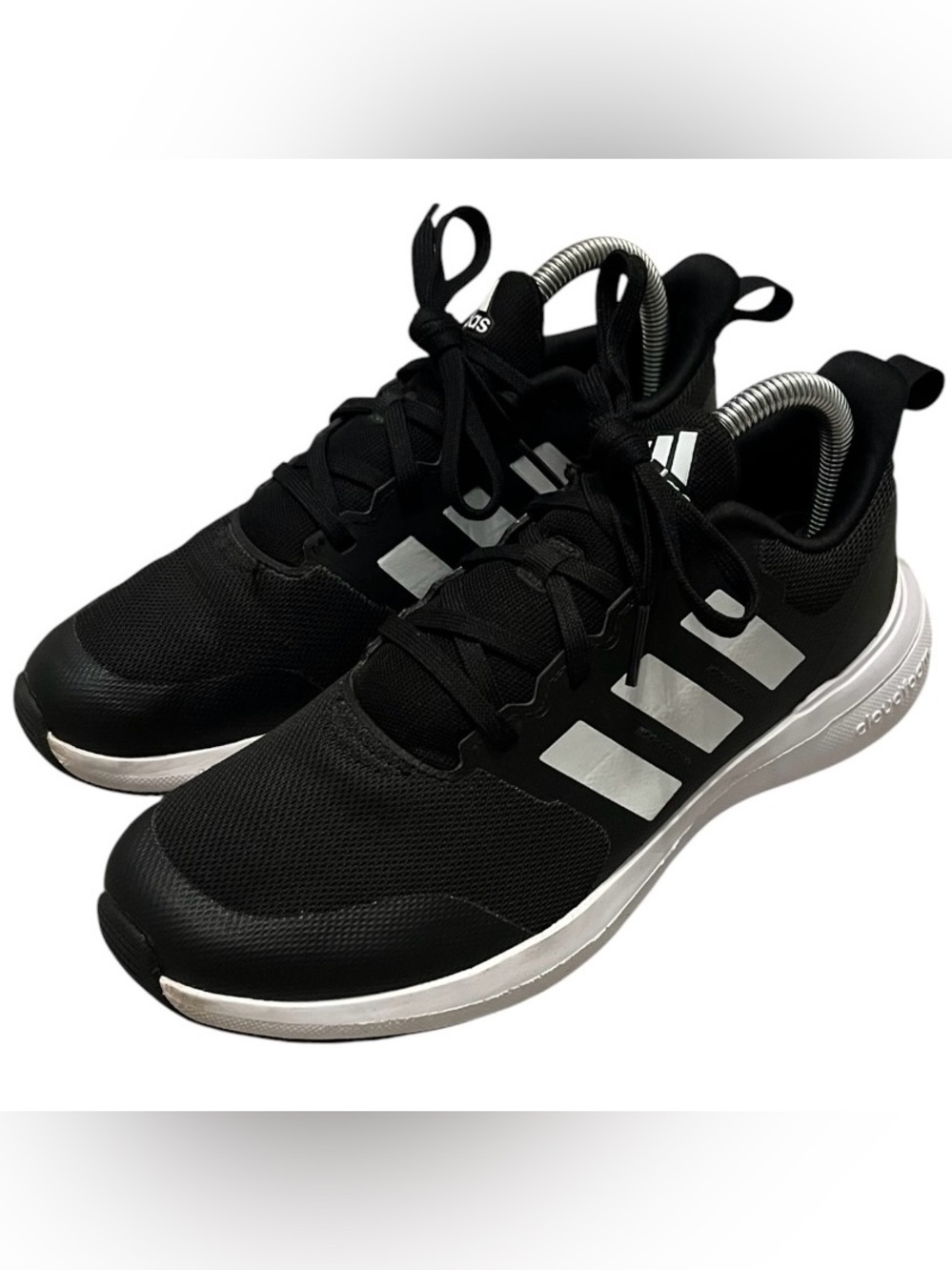 Adidas FortaRun 2.0 Cloudfoam Black & White Sneakers Kids Size 6 28Y001 ID2360